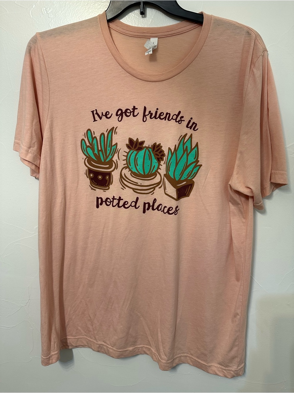 Bella Canvas Peach Short Sleeve Tee with Plant designs